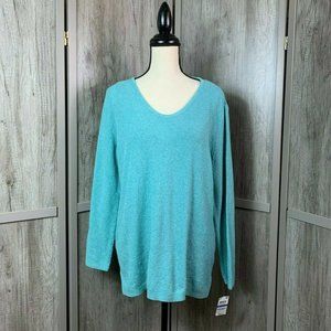 Karen Scott NWT Pretty Green Sweater
